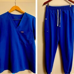 Figs jogger set Blue Medium Top/ Medium Tall Jogger